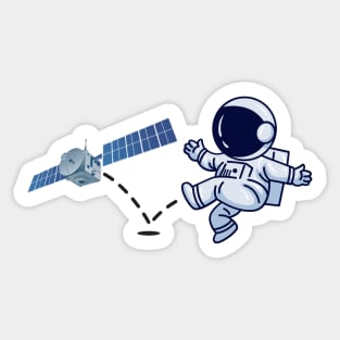 Astronaut plays Satellite Soccer Sticker